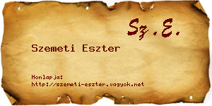 Szemeti Eszter névjegykártya