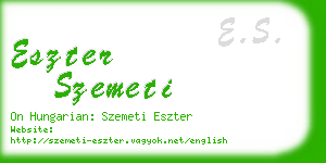 eszter szemeti business card